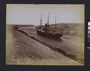 Ship on the Suez Canal, Egypt, ca.1900