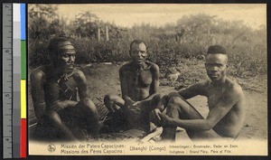 Three generations of African men, Congo, ca.1920-1940