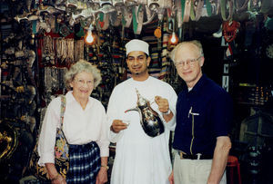 Missionary Eloise Bosch and Deputy General Secretary Jørgen Nørgaard Pedersen shopping in Musca