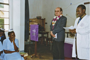 Bishop Kresten Drejergaard, the Diocese of Funen, Denmark, visiting a hospital, the Kagera Regi