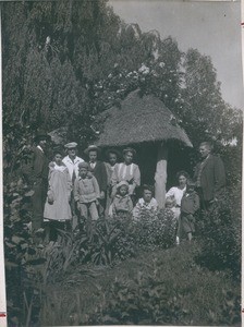 Descendants of the PEMS missionary Paul Germond in his former garden in Thabana-Morena