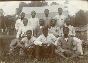 First baptized men of the french mission, in Gabon