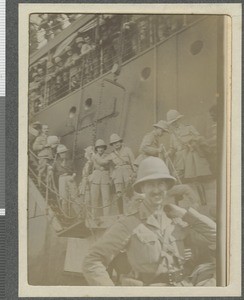 Troops disembarking, Dar es Salaam, Tanzania, July 1917