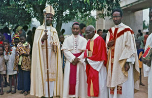 Bishop Josiah (Mutabuzi Isaya) Kibira (left), 1925-1988, became the first African to be elected