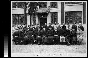 Students and faculty of the School of Religion, Yenching University, Beijing, China, 1928