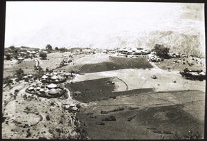 Farms seen from the top of a plateau