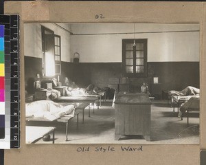 Hospital ward, mission hospital, Shantou, China, ca. 1932-40