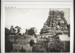 General view of the temple and the grounds, Tanjore