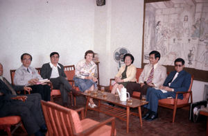 Taiwan Lutheran Church/TLC. DMS Missionary and Teacher Birgit Norholdt at a meeting at the Chur