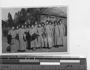 Aspirants on an outing at Fushun, China, 1940