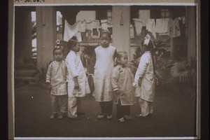 Girls in their new year finery (Hong Kong)