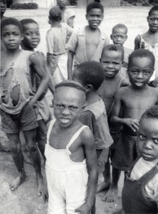 Pupils of a mission school, in Gabon