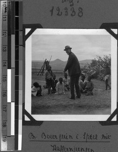 Brother Bourquin playing with children, South Africa East