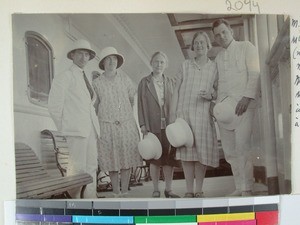 Missionaries onboard a passenger boat, Mahajanga, Madagascar, 1928