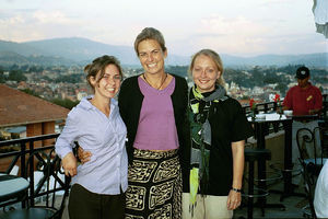 Project Western Youth volunteers, Christina Helene Sørensen, Line Haahr and Eva Lindhardt Jense