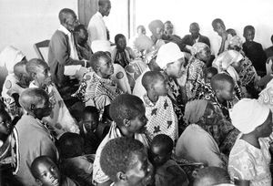 ELCT, Karagwe Diocese, Tanzania. The congregation of Missionary and Parish Assistant Gudrun Ves