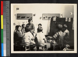 Sunday school class, Nantong, Jiangsu, China, ca.1917