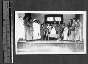 Children's Christmas pageant at St. Paul's Church, Nanjing, China,1938