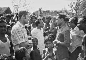 Danish Bangladesh Leprosy Mission/ DBLM, Nilphamari, March 1985. Missionary Jens Kristian Egeda