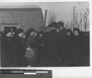 Fr. Burns' release from prison at Fushun, China, 1936