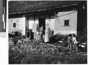 Maryknoll Sister visiting homes, Loting, China, ca. 1935