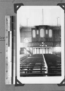 Interior of the church in Moravian Hill, Cape Town, South Africa