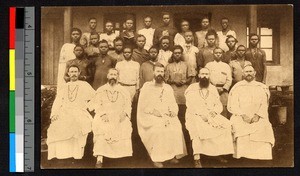 Five clergy and their students, Rwanda, ca.1920-1940