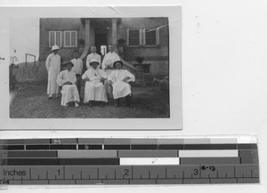 Bishop MacGinley visiting Maryknoll at Jiangmen, China, 1928