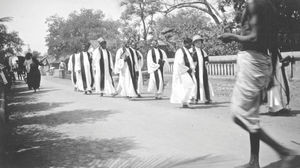 Arcot, South India. Ordination of Pastors at Melpattambakkam, Arcot Lutheran Church. Procession