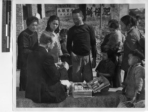 Fr. Meyer's wayside medical work in Guangzhou, China, 1948