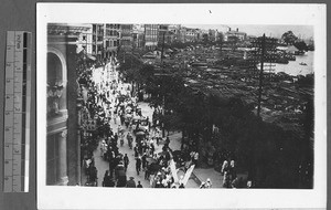 Parade and student demonstration, Guangzhou, Guangdong, China, 1925