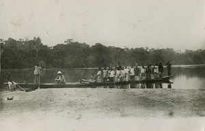 Pirogue on the Ogooue river, in Gabon