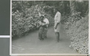 Boyd Reese Baptizes a Baptismal Candidate, Ikot Usen, Nigeria, 1950