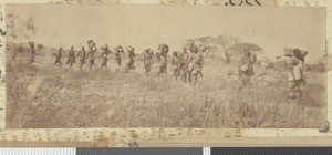 Carriers on the march, Dodoma, Tanzania, July-November 1917