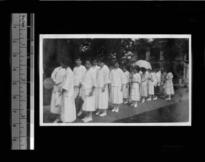 Students on Baccalaureate Sunday, St. Mary's School, Shanghai, China, 1923