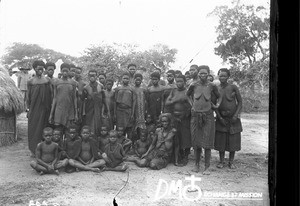 Group of African people, Antioka, Mozambique, ca. 1896-1911