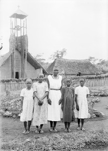 5 boarding school girls from Machame, Tanzania, ca.1893-1920