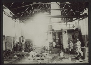 Foundry, showing the construction of the roof