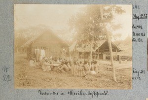 Tea trinkers in Mwika, Mwika, Tanzania, ca.1900-1914