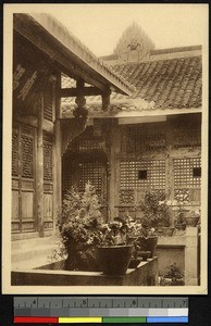 Interior courtyard at monastery, Sichuan, China, ca.1920-1940