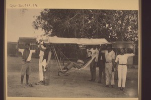 Journey through the bush in a hammock (A. Custer)