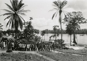 Pupils of the protestant secondary school, in Lambarene, Gabon