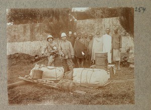 Missionaries with porters, Tanzania, ca.1907-1914