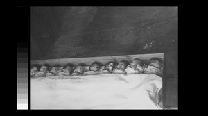 Bed full of babies, Chengdu, Sichuan, China, ca.1945