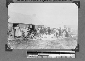 Teachers and school children, Genadendal, South Africa, 1898