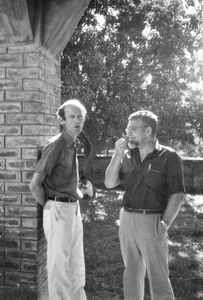 Missionary Jens Fischer-Nielsen (left) and Secretary General of Danish Santal Mission, Peder Jø