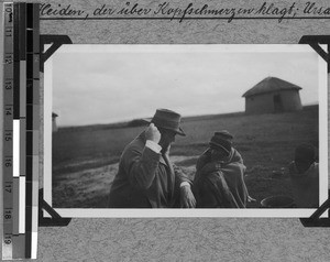 Brother Moths is talking to an old man near Tabase, South Africa East, 1933-12-17