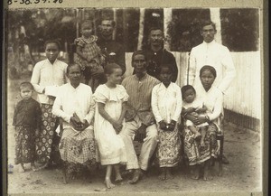 Christenfamilie in dem Dorf Kuala Kapuas