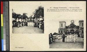 Bishop and authorities, Feast of Victory, Brazzaville, Congo, ca.1920-1940