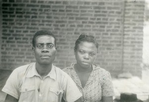Catechist Fang with his wife, in Gabon